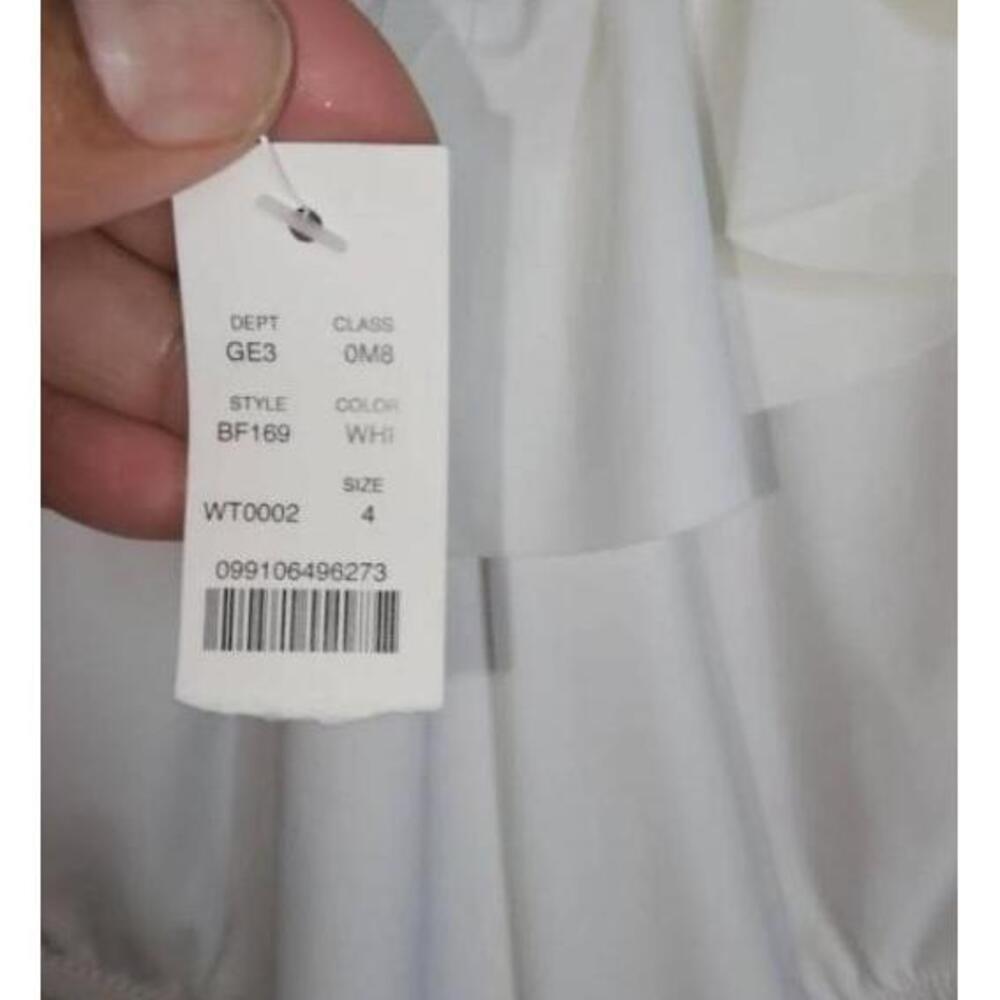 NWT J.Crew White Scoopback Swimsuit Ruffled Open Back Style 4 - Picture 5 of 12